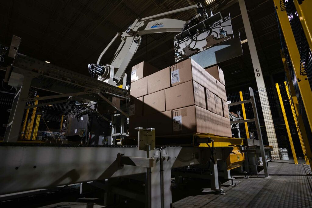 Picture of boxes on conveyor belt