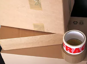 image of tape and boxes