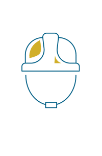 outline of a safety helmet